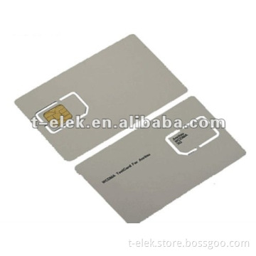 GSM/CDMA/WCDMA 3g Mobile phone test sim card